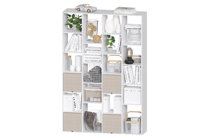 Изображение товара Стеллаж СТ 214Б из ЛДСП белый для хранения офисных и домашних вещей