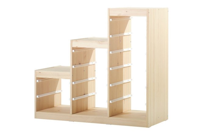 Изображение товара Каркас стеллажа Сынод из массива сосны светло-белый 99х91х44 см