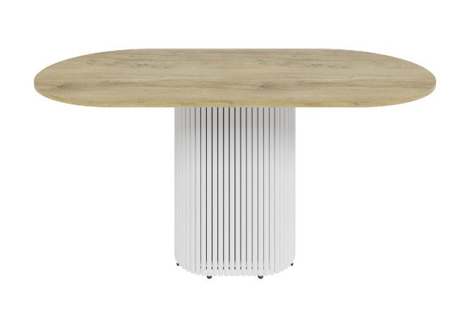 Изображение товара Стол GENGLASS Trubis Oval 160x75x80 см ЛДСП овальный с трубчатым подстольем