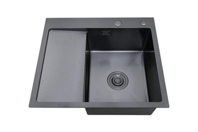 Мойка врезная с дозатором и крылом РМС MRK 5851BL-R 58х51х18 см