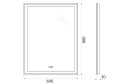 Зеркало с подсветкой BELBAGNO SPC-GRT-600-800-LED-TCH-WARM с подогревом 60х80 см