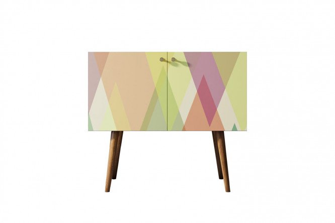 Изображение товара Комод Berber с принтом и коричневым каркасом