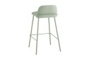 Стул полубарный Stool Group Mist 47х80х47 см, цвет сидушки серо-зелёный, ножек серо-зелёный
