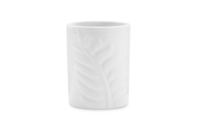 Изображение товара Стакан EVIO Leaf для зубных щёток из керамики, 8х10х8 см