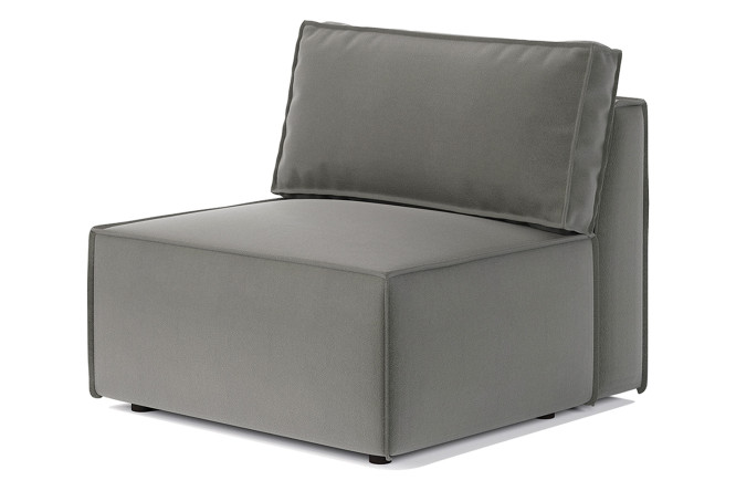 Изображение товара Модульный диван Шарм 25 Модуль-2 серый компактный комфортный