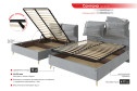 Кровать Сантана цвет серый 160х200 см