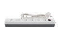 Сетевой фильтр Uniel Standard S-GSR5-3 U2C1 WHITE/GREY с заземлением 3 м