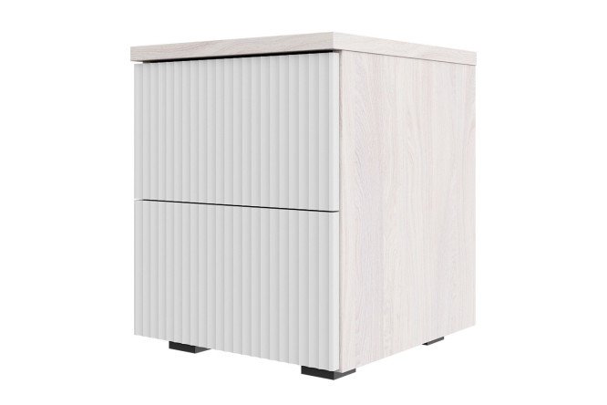 Изображение товара Тумба прикроватная Оскар Амели 37х45,8х40,7 см, ясень анкор светлый, тальк, с push to open