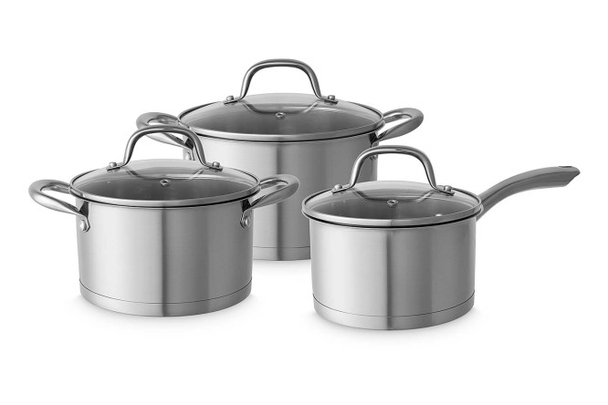 Изображение товара Набор посуды с крышками HOFF Prime 6 предм. Изображение товара Набор посуды с крышками HOFF Prime 6 предм.