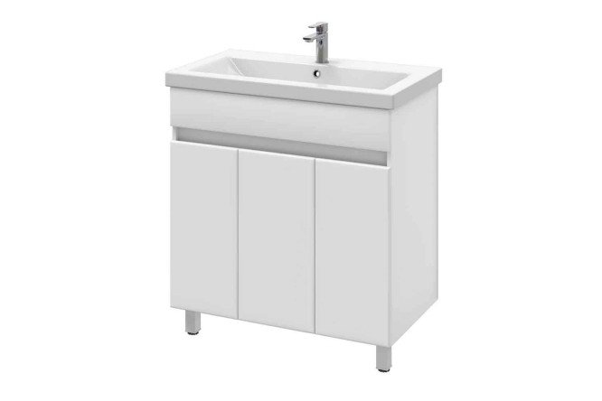 Изображение товара Тумба напольная Sanstar Квадро 126.1-1.4.1.ККОМ белая 76,5 см для ванной