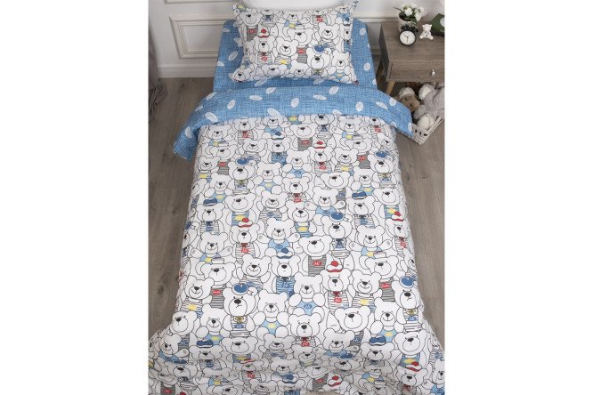 Комплект постельного белья Kids Медвежата 1,5 спальный 143х215 см