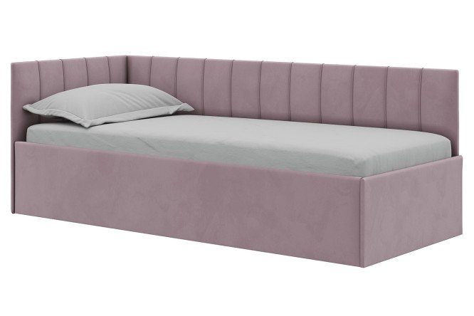 Изображение товара Кровать с подъёмным механизмом Мика 90x200 см розовая стильная и практичная
