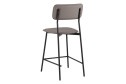 Стул барный Stool Group Mikkie 43х92х49.5 см, цвет обивки серый, ножек чёрный