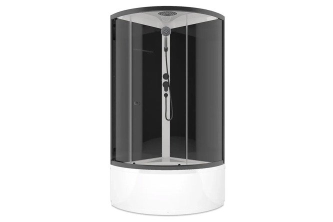 Изображение товара Душевая кабина MELODIA DELLA VITA Jive Black MB02010 90х218 см универсальный угол