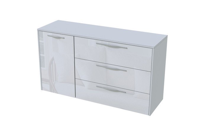 Изображение товара Комод Ваш День Николь серый размер 135,2х76,8х42,5 см стильный мебельный предмет