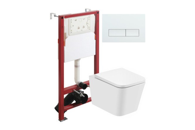 Изображение товара Унитаз с инсталляцией подвесной AGGER ATI08100+APB288