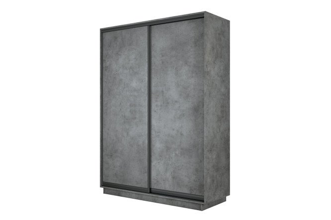 Изображение товара Шкаф купе двухдверный Slide 2 120/1 v2 120x220x60 см бетон черный профиль