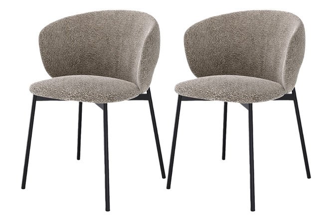 Изображение товара Комплект стульев 306SD 57х78х56 см букле металлические ножки популярный дизайн