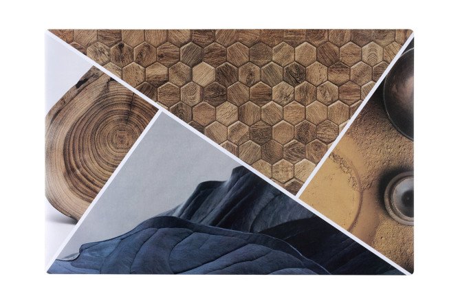 Изображение товара Скатерть-салфетка Иллюзия из ПВХ песочный бежевый серый 1 шт.