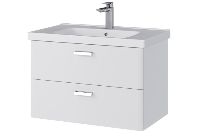 Изображение товара Подвесная тумба для ванной комнаты Sanstar Gretta 329.1-1.5.1.КГАР белая с раковиной