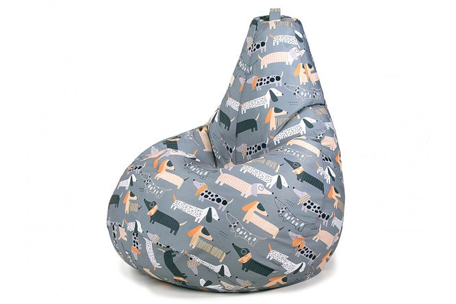 Изображение товара Кресло-мешок Груша Озорные таксы XXL (Большое)