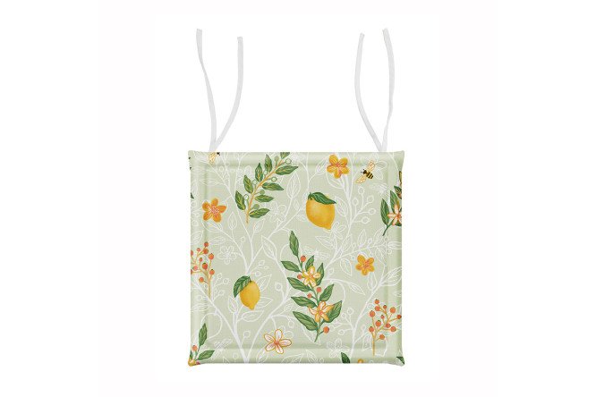 Изображение товара Подушка для стула Лимонный Сад 40х40 см из хлопка для комфорта и уюта