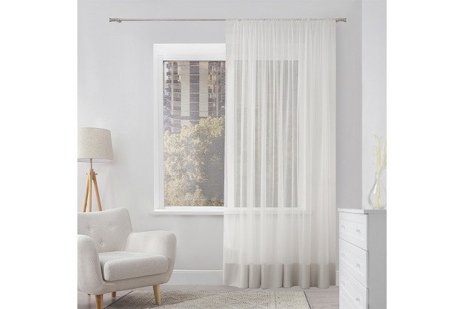 Изображение товара Тюль MICASA Sofia 300х280 см серебряный легкая занавесь для интерьера