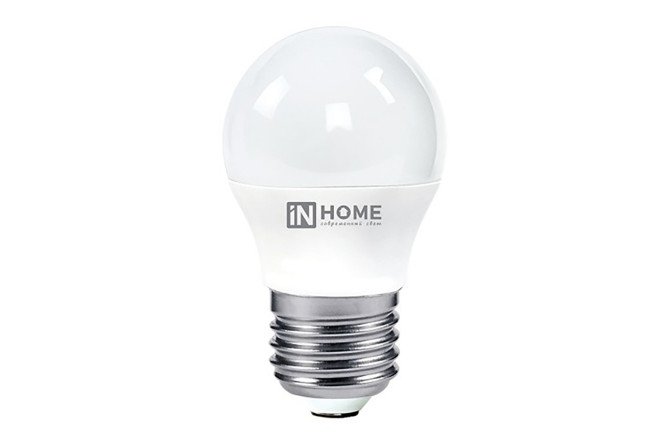 Изображение товара Лампа светодиодная IN HOME Vision care LED E27, 6W, Шар, 4000 К, Естественный