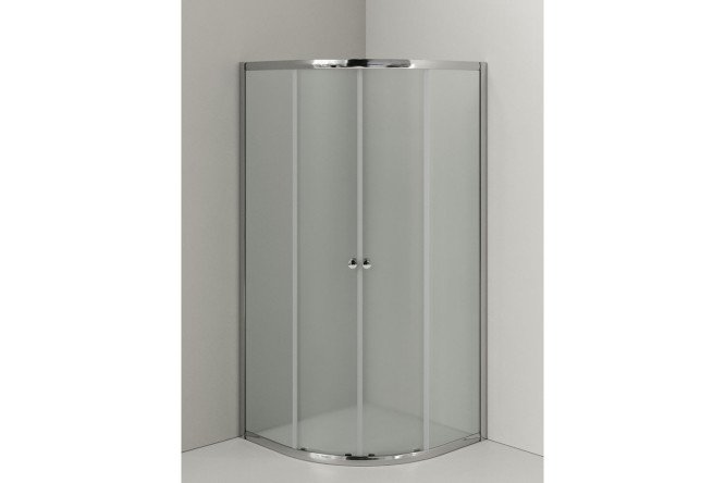 Изображение товара Душевой уголок A01-090MCR G напольный стеклянный с раздвижными дверями