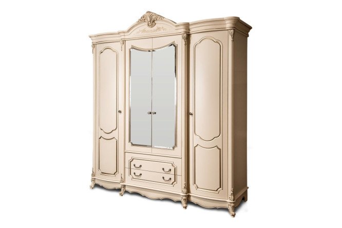Изображение товара Шкаф 4-створчатый ЭРА Мона Лиза люкс с зеркалами и МДФ