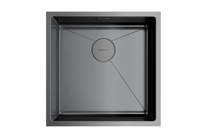 Изображение товара Мойка врезная OMOIKIRI Taki 44-U/IF-GM из вороненой стали 44х44 см