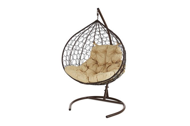 Изображение товара Кресло подвесное Gemini Brown-B цвет основания и каркаса коричневый, отделки коричневый