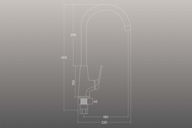 Смеситель для кухни РМС РМС PL7BL-017F с высоким изливом
