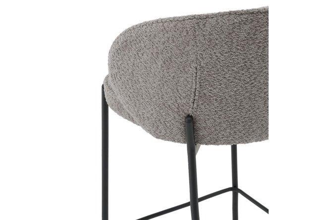 Фото 7 Стул барный Stool Group Тисдейл 56х94.5х56 см, цвет обивки серый, ножек чёрный