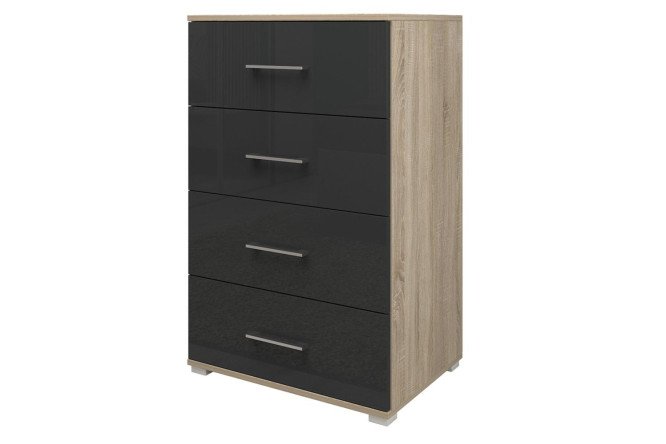 Изображение товара Комод Ваш День Silvia антрацит глянец дуб сонома размеры 60,5х96,5х42,9 см