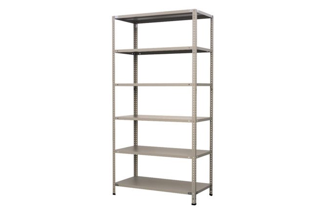 Изображение товара Стеллаж MS 220 прямой 100х220х40 см серый полуматовый
