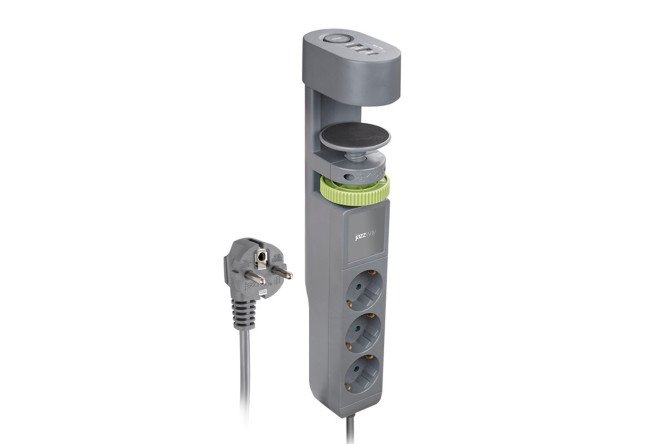 Изображение товара Удлинитель JAZZWAY ETD-03U-150-gy с заземлением 1.5 м