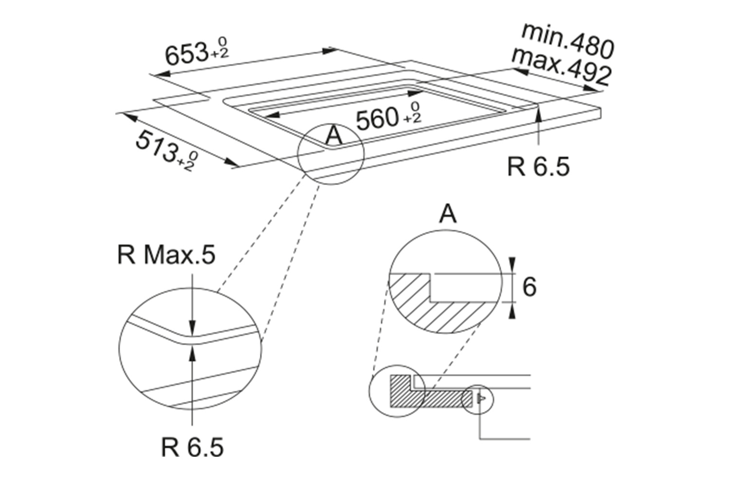 Индукционная варочная панель FRANKE FSM 653 I D BK 108.0606.109, чёрный 65 см