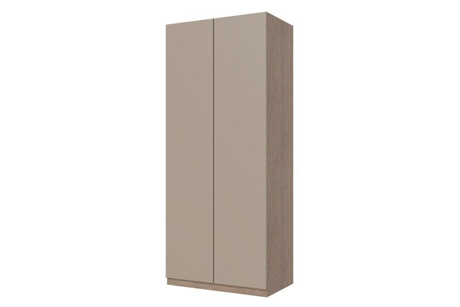 Изображение товара Двухдверный шкаф HOFF Блокс Мун 99,75х236,4х59,6 см тёмный дуб серо-бежевый