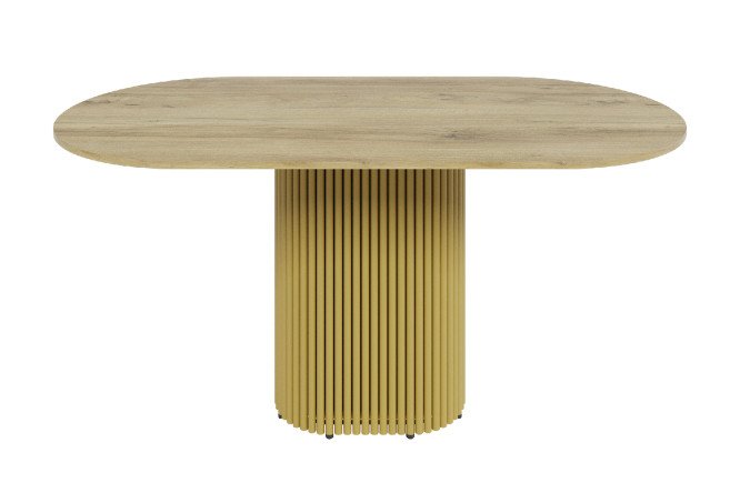 Изображение товара Стол GENGLASS Trubis oval с трубчатым подстольем 160х75х80 см