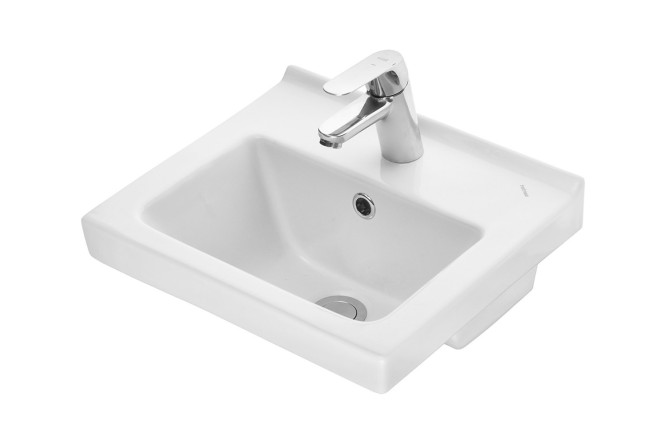 Изображение товара Раковина Визит 40 Накладная из фарфора белая 40,5х21х35,5 см для ванной комнаты