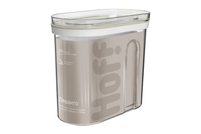 Изображение товара Ёмкость для сыпучих продуктов HOFF Леванто с крышкой-слайдером 1000 мл