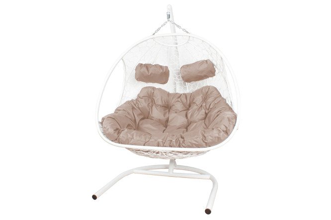 Изображение товара Кресло подвесное Добрыня цвет основания и каркаса белый, отделки белый