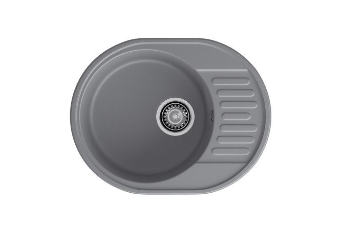 Изображение товара Врезная кухонная мойка LEX Orta 620 deep grey из кварца 62х48 см