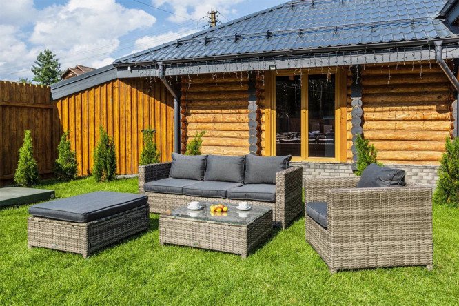 Изображение товара Комплект мебели Grand Vicky серый каркас и отделка из искусственного ротанга