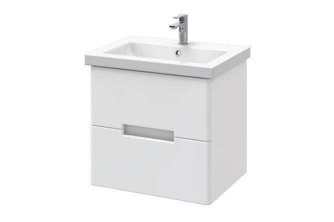 Изображение товара Подвесная тумба Sanstar Ориана 369.1-1.4.1.ККОМ с раковиной белая