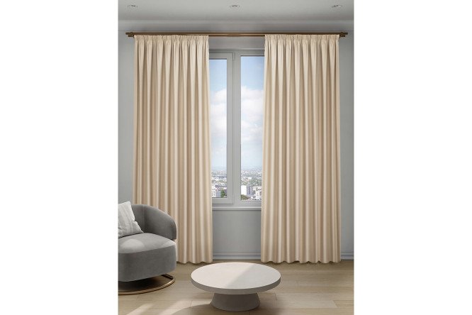 Изображение товара Штора на ленте Decofest Омбра бежевый 200х280 см, 1 шт.