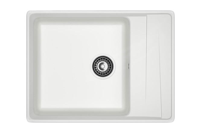 Изображение товара Мойка врезная с крылом GRANFEST GF-LV-660L искусственный мрамор 66х50х20 см