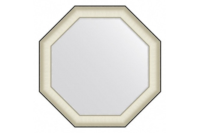 Изображение товара Настенное зеркало в багетной раме EVOFORM Octagon BY 7447 69х69 см белая кожа