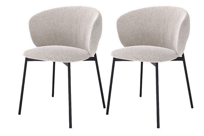 Изображение товара Стильный комплект стульев 306SD с обивкой из букле